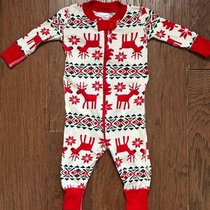 Hanna Andersson Dear Deer 3-6mo zippy